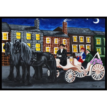 Carolines Treasures City Carriage Ride Horse Indoor or Outdoor Mat- 24 x 36 AMB1409JMAT